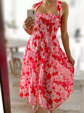 Load image into Gallery viewer, Red Floral Holiday Dress