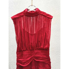 Load image into Gallery viewer, Ruched Elastic Waist Mesh Dress