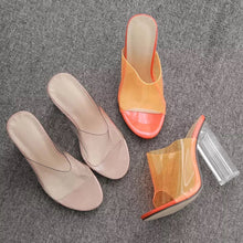 Load image into Gallery viewer, Transparent Clear High Heels Sandals