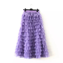 Cargar imagen en el visor de la galería, Tulle Multilayer Ruffles Skirt