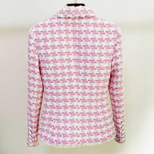 Pink Plaid Blazer