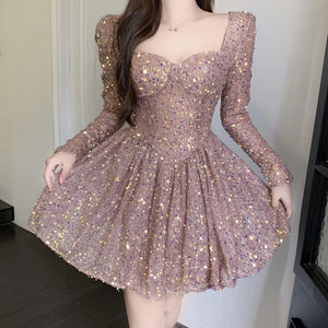 Sweet Glitter Mini Dress