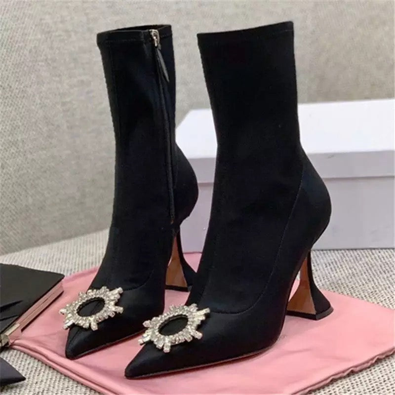 Rhinestone Embellished Boots