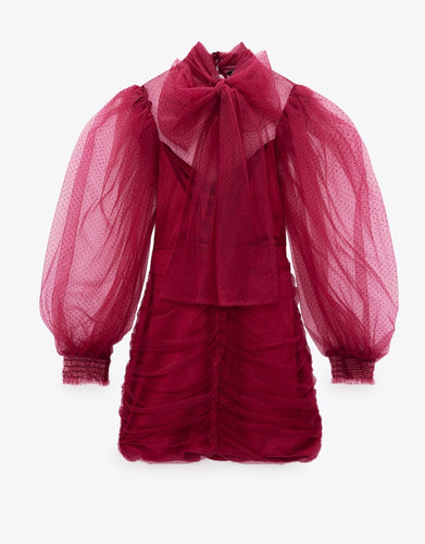 Fuchsia Mesh Dress