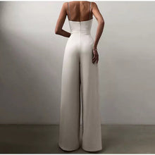 Load image into Gallery viewer, Sling Backless Slim Waist Wide Leg Rompers