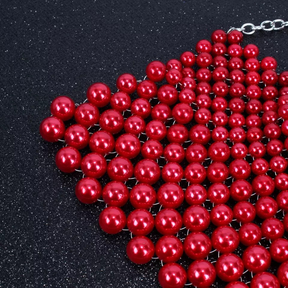 Imitation Pearls Chunky Necklace
