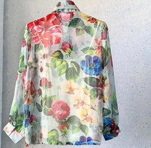 Load image into Gallery viewer, Floral Print Bowtie Shirt