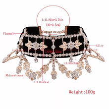 Load image into Gallery viewer, Velvet Crystal Choker Necklace