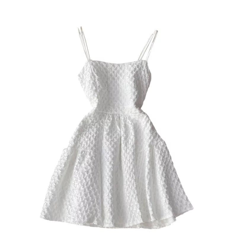 White Jacquard MiniDress