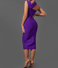 Load image into Gallery viewer, Purple Cut Out Bandage Dress