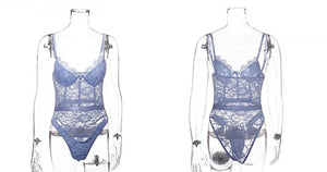 Summer Lace Hollow Out Bodycon Bodysuit