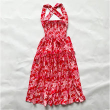 Charger l&#39;image dans la galerie, Red Floral Holiday Dress