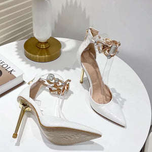 Crystal Chain Metal Sandals
