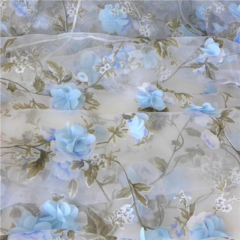 Appliqués Flower Lace Up Prom Dress