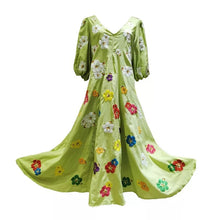 Carica l&#39;immagine nel visualizzatore di Gallery, Floral Embroidery Boho Swing Dress