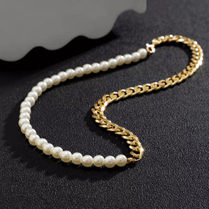 Pearl Chain Necklace for Men