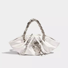 Cargar imagen en el visor de la galería, Designer Chain Ruched Pouch Bag