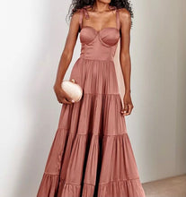 Carica l&#39;immagine nel visualizzatore di Gallery, Bow Straps Corset Sweetheart Dress