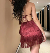 Load image into Gallery viewer, Tassel Fringe Halter Romper
