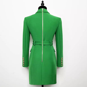 Belted Office Blazer Dress