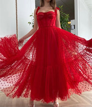 Load image into Gallery viewer, Sweetheart Bow Doted Tulle Dress