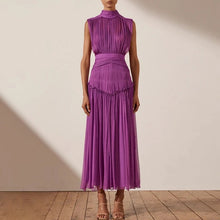 Carica l&#39;immagine nel visualizzatore di Gallery, Ruched Elastic Waist Mesh Dress