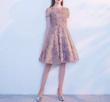 Load image into Gallery viewer, Flower Evening Dresses Sleeve Dress