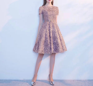 Flower Evening Dresses Sleeve Dress