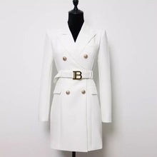 Carica l&#39;immagine nel visualizzatore di Gallery, Belted Office Blazer Dress