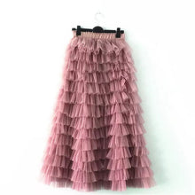 Load image into Gallery viewer, Tulle Multilayer Ruffles Skirt
