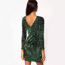 Load image into Gallery viewer, Green Sequin Dress