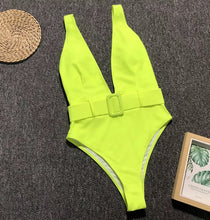 Carica l&#39;immagine nel visualizzatore di Gallery, V-neck One Piece Swimsuit