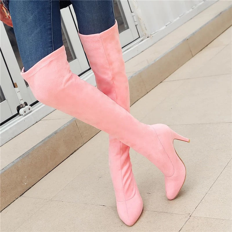Thigh high Stretch Stiletto Boots