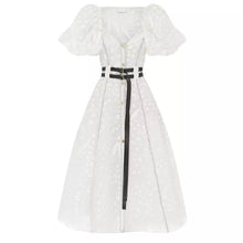 Charger l&#39;image dans la galerie, Puff Sleeve White Long Dresses
