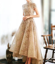 Load image into Gallery viewer, Lace Beaded High Neck Luxury Gowns