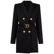 Carica l&#39;immagine nel visualizzatore di Gallery, Belted Office Blazer Dress