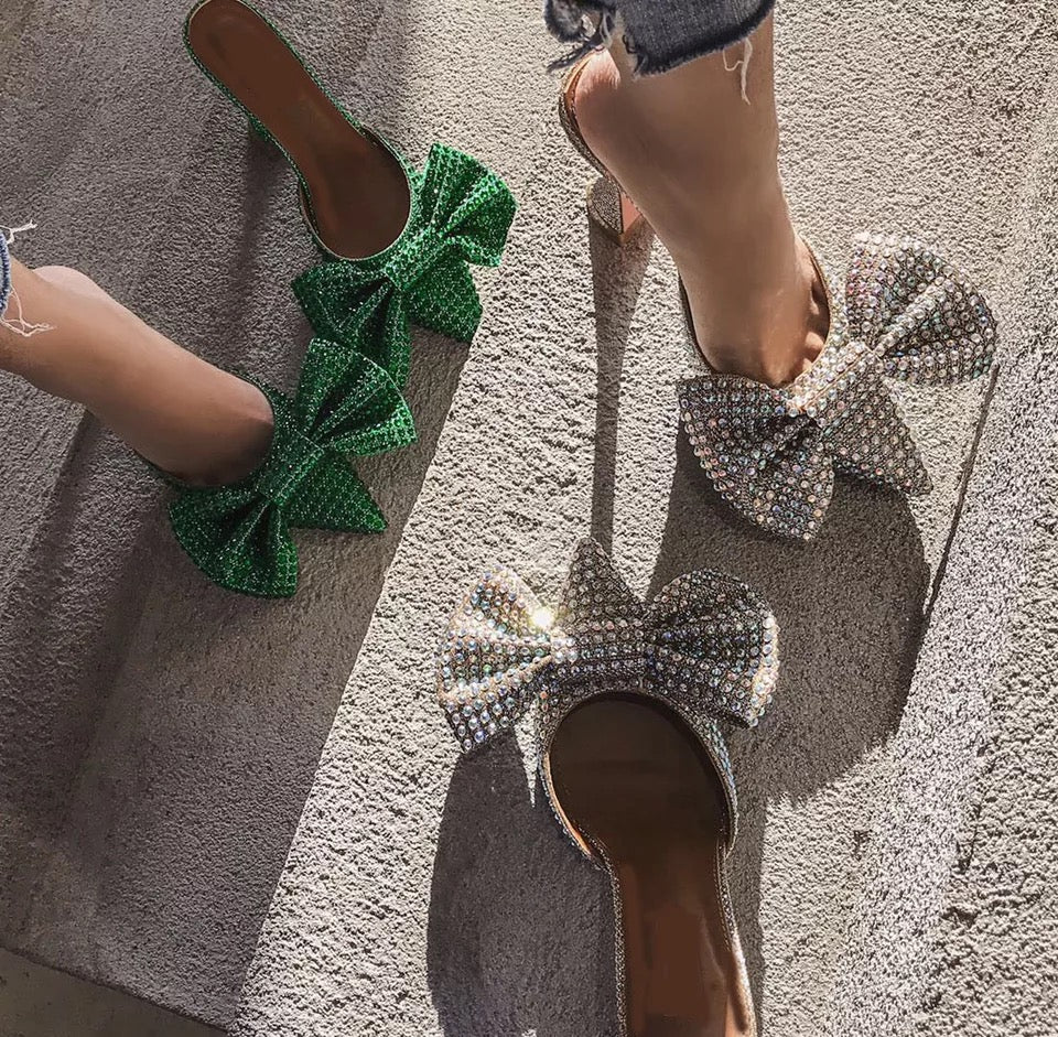 Bowknot Crystal Rhinestone Stiletto