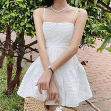 Load image into Gallery viewer, White Jacquard MiniDress
