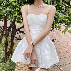 White Jacquard MiniDress