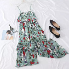 Load image into Gallery viewer, Floral Ruffled Jumpsuits