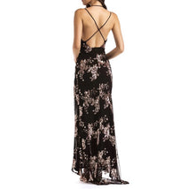 Load image into Gallery viewer, Sequin Halter Evening Dress