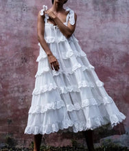 Load image into Gallery viewer, White Ruffles Dress