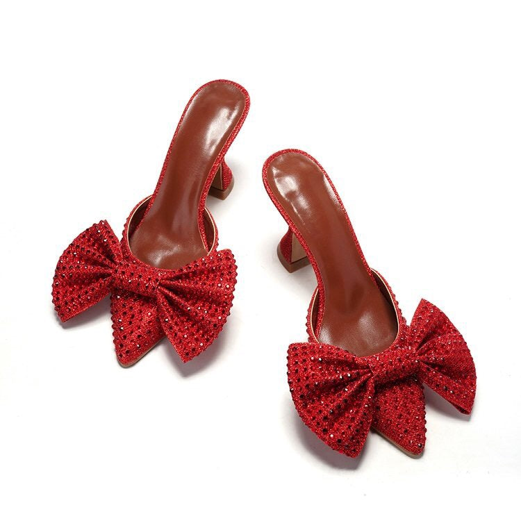 Bowknot Crystal Rhinestone Stiletto