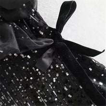 Load image into Gallery viewer, Sequins Shiny Patchwrok Wrap Mini Dress