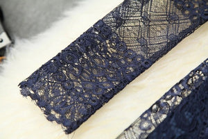 Retro-style Blue Lace Dress