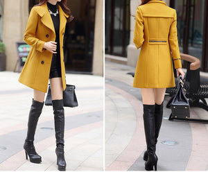 Wool Blend Warm Long Coat