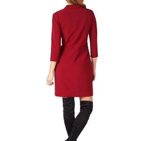 Maroon Blazer Dress