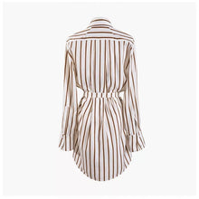 Load image into Gallery viewer, Striped Patchwork Shirt Blouse