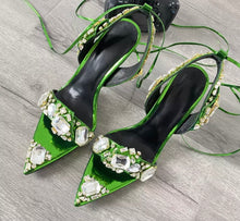 Cargar imagen en el visor de la galería, Luxury Lace-up Pointed Toe Sandals