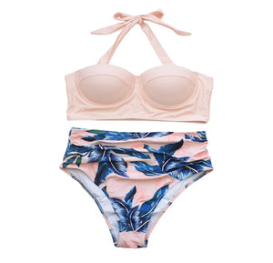 High Waist Leaf Bikini